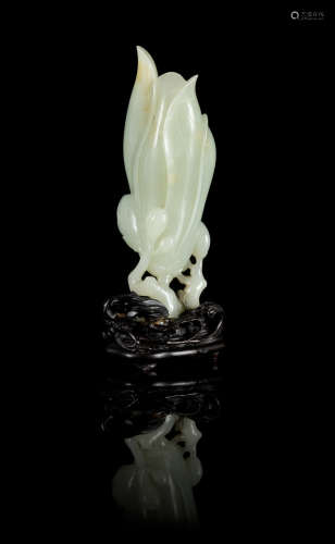 A Small Celadon Jade Carving