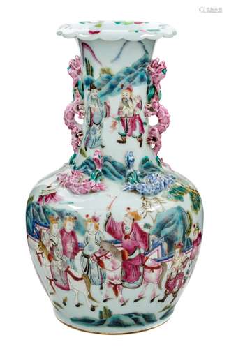 A Famille Rose Porcelain Vase