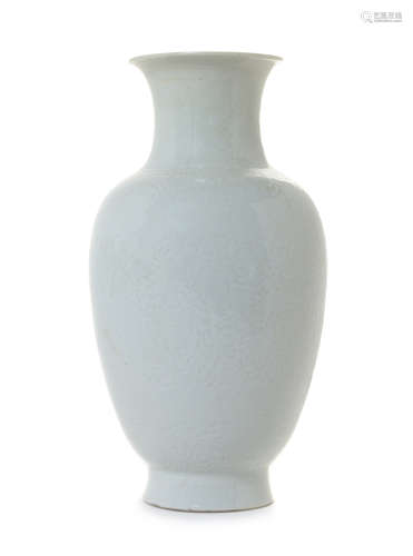 A White Glazed Porcelain Vase