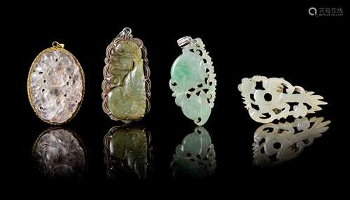 Four Precious Stone Pendants