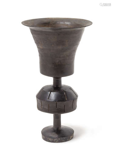 A Burnished Black Eggshell Pottery Stem Cup