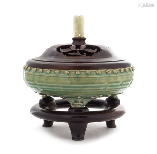 A Longquan Celadon Glazed Porcelain Censer