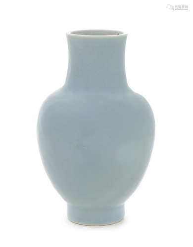 A Clair-de-Lune Glazed Porcelain Vase