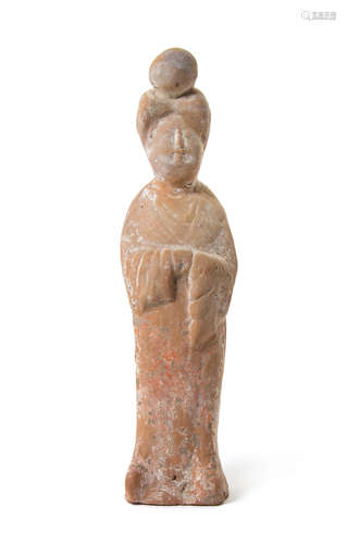 A Painted Pottery Figure of a Fat Lady