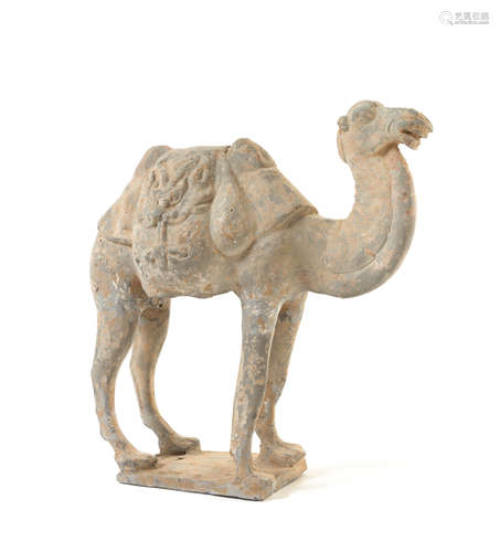 A Grey Pottery Figure of a Camel