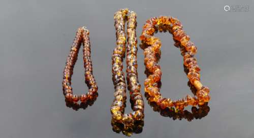 Set of Three Amber Necklace