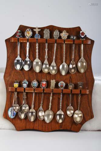 Set of 18th Century European Styled Silver Spoon with Hanger