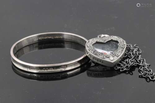 Tiffany Silver Bangle/ Anna Sui Silver Necklace