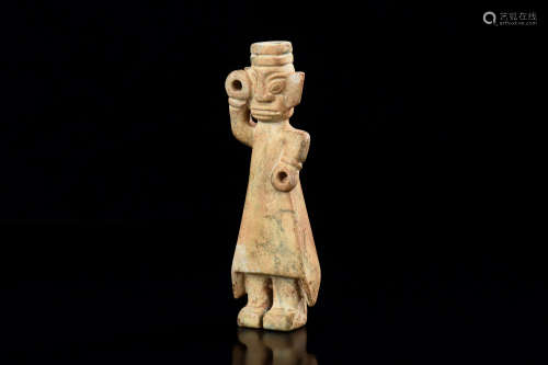 JADE CARVED 'PERSON' FIGURE