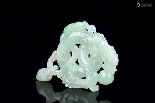 JADEITE CARVED 'DRAGON' PENDANT