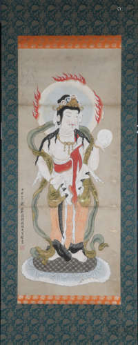 A Chinese Scroll Painting, Xie Zhiliu, Buddha
