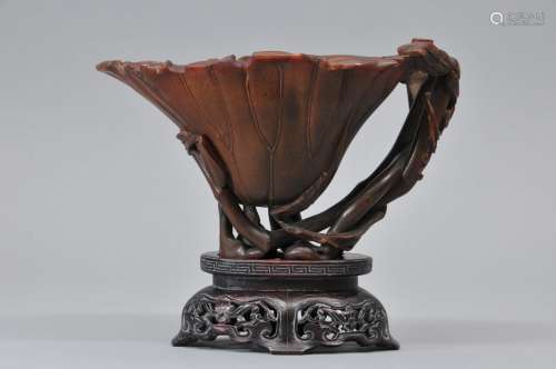 Rhinocerous horn Libation Cup. China. Ming to Early
