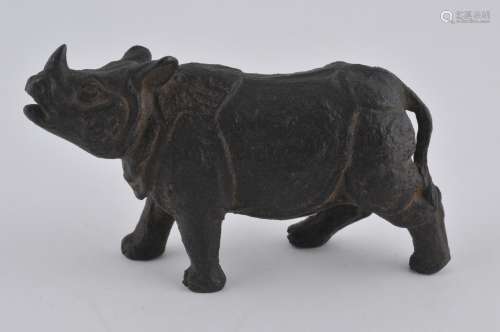 Bronze rhinocerous. Japan. Meiji period (1868-1912).