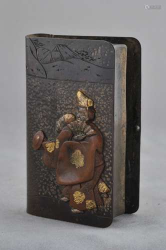 Mixed metal box. Japan. Meiji period. (1868-1912). Book