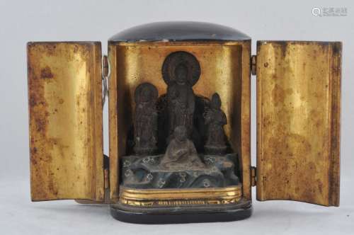 Traveling shrine. Japan. 19th century. Zushi with a