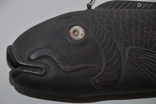 Carved wooden fish. Japan. 19th century. Probably a