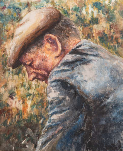 Van Rintel T., a portrait of a farmer, oil on canvas, 50 x 60 cm