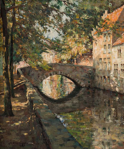 Verbrugghe C., 'Pont de l'Hydromel', oil on panel, 54 x 66 cm