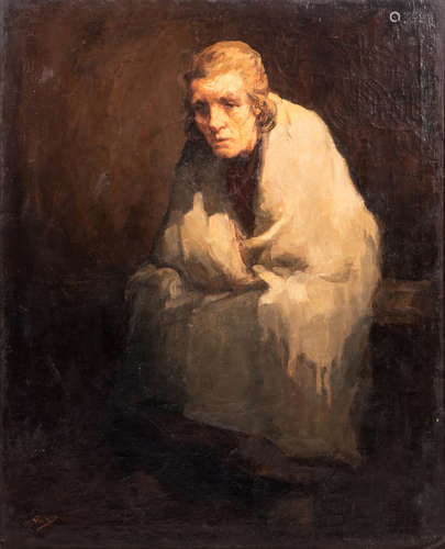 Peiser K., a portrait of an old lady, oil on canvas, 80,5 cm x 99 cm