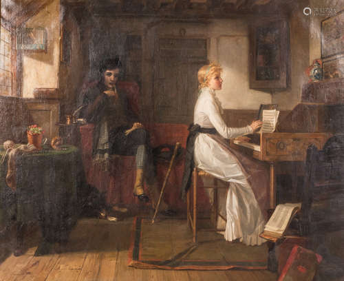 Ward H., 'One of the last lays of Robert Burns', oil on canvas, dated 1898, 90,5 x 110 cm