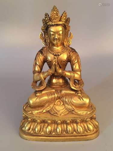 Chinese Gilt Bronze Buddha