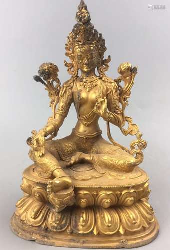 Chinese Gilt Bronze Buddha