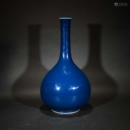 Guangxu Mark, Chinese Blue Glaze Vase