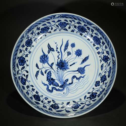 Chinese Blue and White Plate