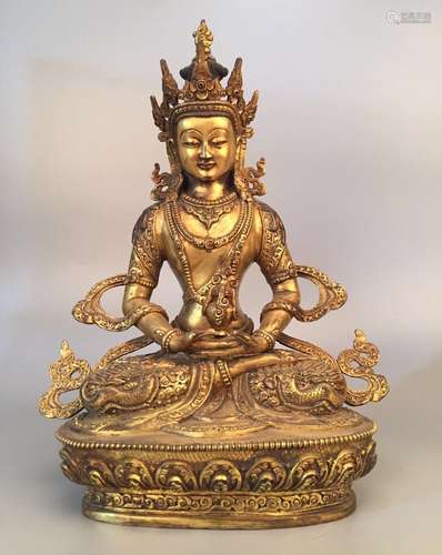 Chinese Gilt Bronze Buddha