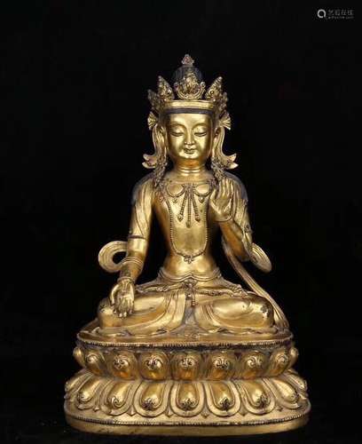 Yongle Mark, Chinese Gilt Bronze Buddha