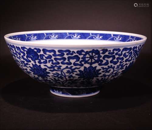 Qianlong Mark, Chinese Blue and White Bowl