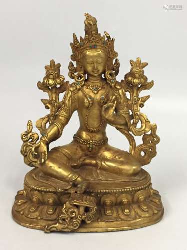 Chinese Gilt Bronze Buddha