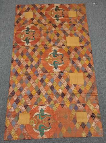 Priest's robe, Japan. Kesa with geometric patterns and phoenixes. 44