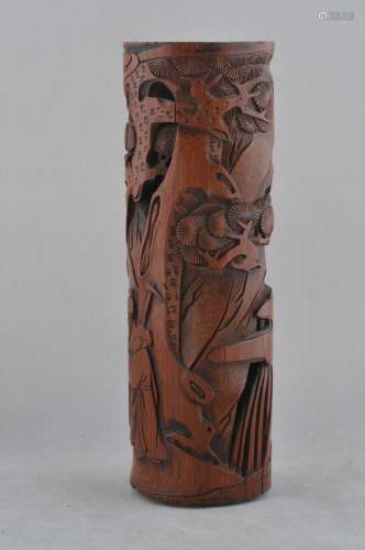 Carved bamboo perfumer. China. 18th century or earlier.