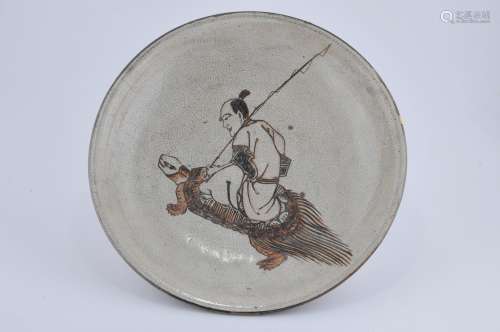 Stoneware bowl. Japan. 18th century. Setoware brown