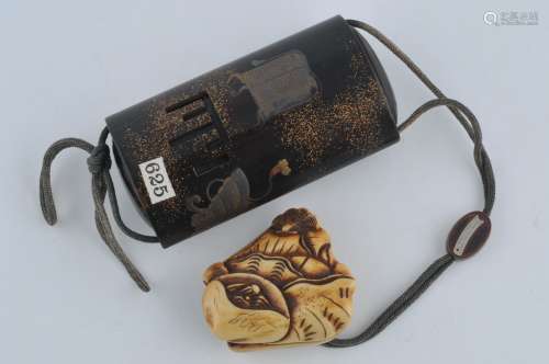 Seal Case. Japan. 19th century. Lacquered inro with