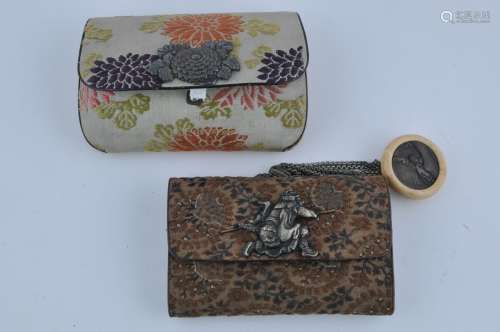 Two pouches. Japan. Meiji period. (1868-1912). One of