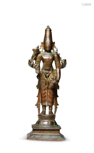 十七世纪 印度四臂观音立像