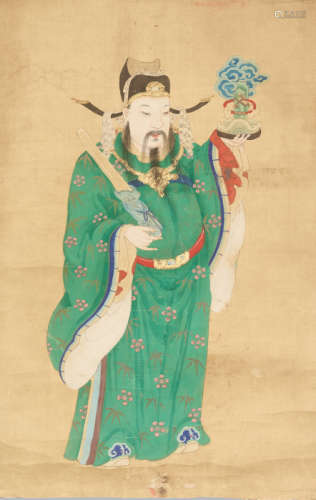 A PAINTING DEPICTING THE GOD OF PROSPERITY, QING DYNASTY