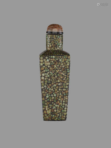 A SHAGREEN SNUFF BOTTLE, QING DYNASTY