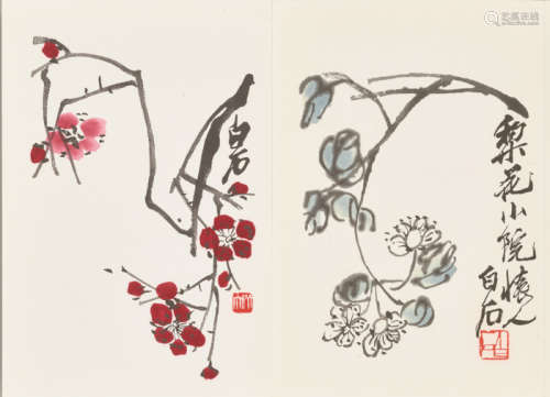 AN ALBUM WITH 22 WOODBLOCK PRINTS BY QI BAISHI (1864-1957)