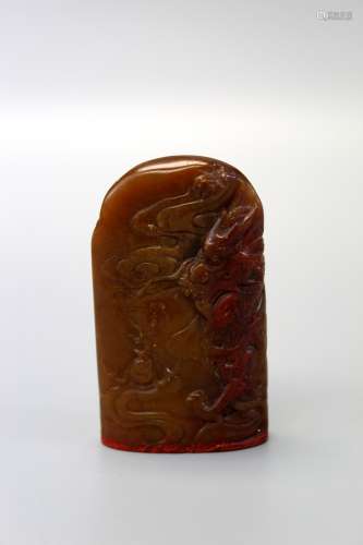 Chinese soapstone seal.