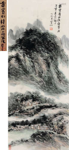 黄宾虹（1865～1955） 栖霞岭雨后 立轴 设色纸本