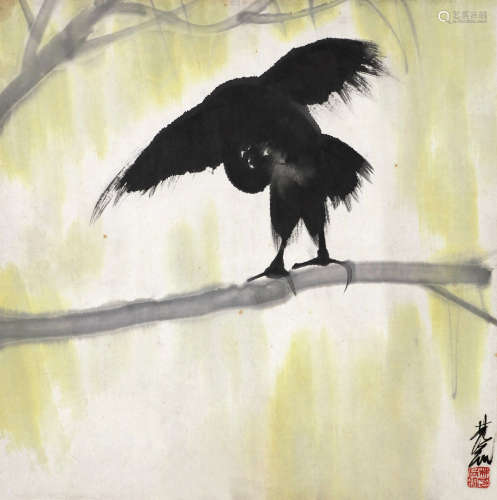 林风眠（1900～1991） 翎羽图 镜心 设色纸本