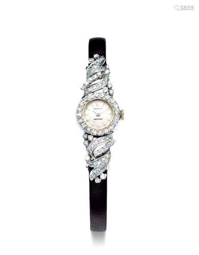 劳力士 精致，白金镶钻石女装机械腕表，「PRECISION」，年份约1960