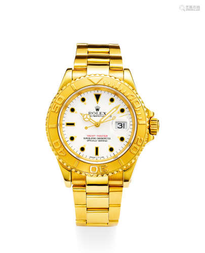 劳力士 精美，黄金自动錬带腕表，备日期显示，「YACHT-MASTER」，型号16628，年份约1996，附原厂证书及表盒