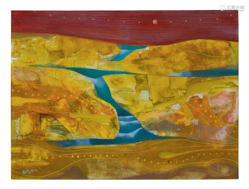 王劼音（B.1941） 1997年作 冰川传奇 油彩 画布