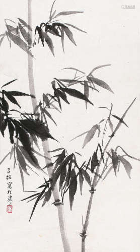 卢子枢（1900～1978） 墨竹 立轴 纸本