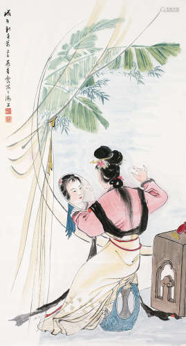 吴青霞（1910～2008） 1978年作 人物 立轴 纸本