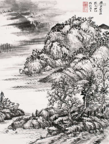 顾坤伯（1905～1970） 山水 镜片 纸本